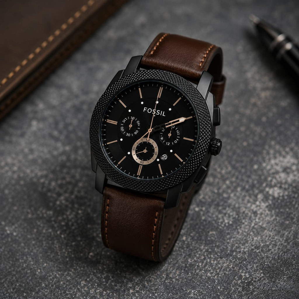 Fossil Premium Brown Leather Chronograph Watch