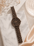 Firstech Rose Gold Brown Dial Women's Watch Legend Analog Stylish Wrist Watch for Ladies
